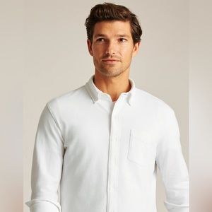 Bonobos Knit Oxford Shirt in Brilliant White